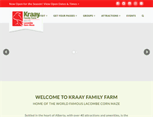 Tablet Screenshot of kraayfamilyfarm.com